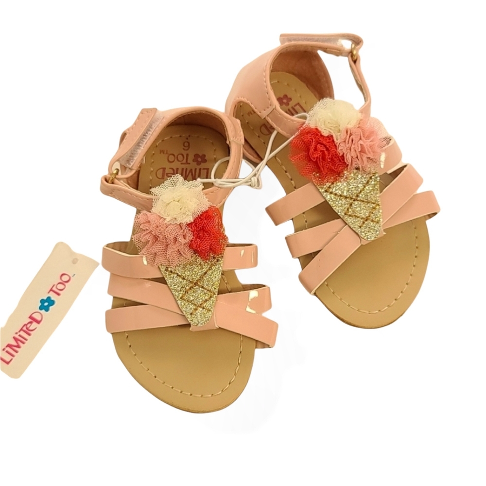 Limited Too Ice Cream Pink sandals Toddler Size 6